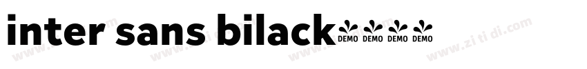 inter sans bilack字体转换